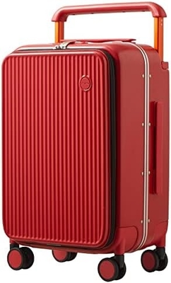 Luggage Wide Handle Luxury Design Rolling Travel Suitcase PC Hardside dengan Frame Aluminium Hollow Spinner Wheels,