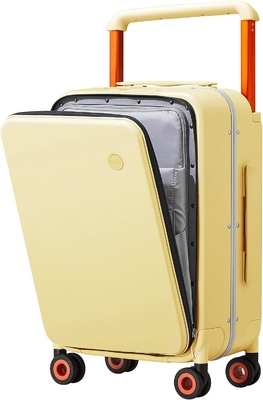 Luggage Wide Handle Luxury Design Rolling Travel Suitcase PC Hardside dengan Frame Aluminium Hollow Spinner Wheels,