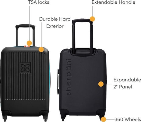 22 Inch Travel Hardside Baggage, Bagasi Hardshell yang awet, Bagasi Rolling Ringan untuk Wanita, Bawa Bagasi