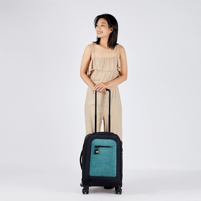 22 Inch Travel Soft Side Baggage, Bagasi tahan lama, koper dengan roda, bagasi rolling ringan yang dibawa,