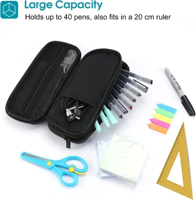 ProCase Pen Pencil Case, 2-Layer EVA Zipper Pencil Box Pouch Kapasitas Besar Penyelenggara Penyimpanan Alat tulis untuk Sekolah