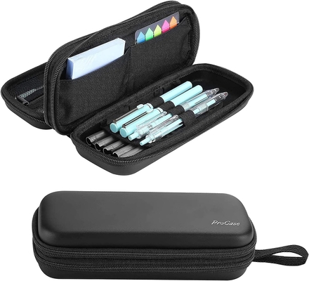 ProCase Pen Pencil Case, 2-Layer EVA Zipper Pencil Box Pouch Kapasitas Besar Penyelenggara Penyimpanan Alat tulis untuk Sekolah