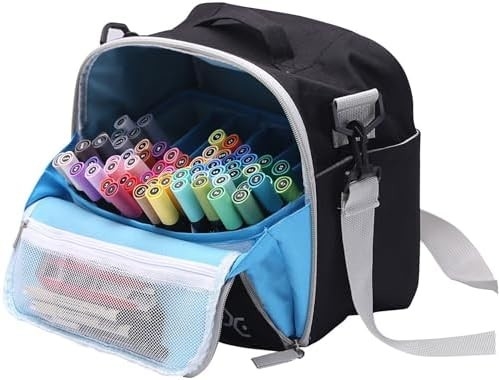 Storage Tote Bag for Marker Pen Brush Pen Coloring Pencils Books Art and Crafts Supplies Tools Cosmetics, hingga 130 Pen