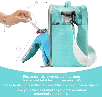 Storage Tote Bag for Marker Pen Brush Pen Coloring Pencils Books Art and Crafts Supplies Tools Cosmetics, hingga 130 Pen