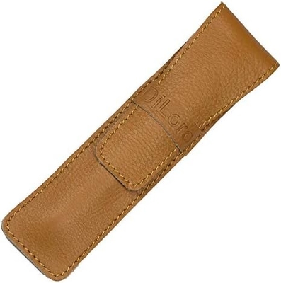 Single Pen Case Holder Sleeve tebal Buffalo Full Grain Kulit (Buffalo Cahaya Tan)
