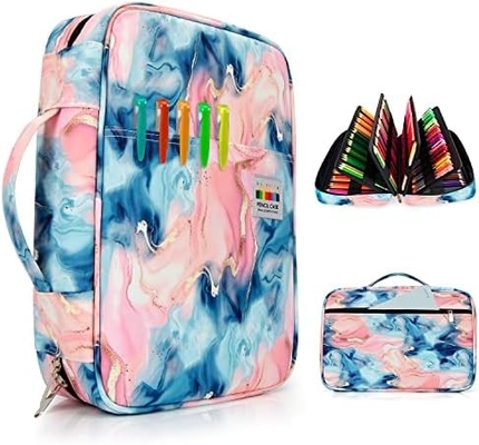 300 Slot Color Pencil Case - Pen Case Organizer dengan Handy Wrap & Zipper, Multilayer Holder untuk Prismacolor Color Pen