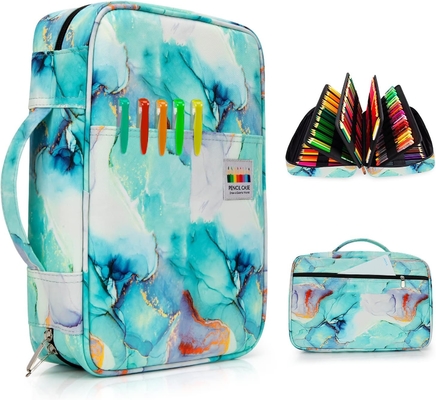 300 Slot Color Pencil Case - Pen Case Organizer dengan Handy Wrap & Zipper, Multilayer Holder untuk Prismacolor Color Pen