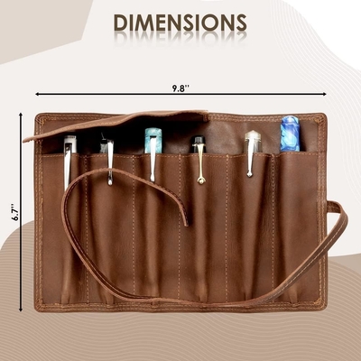 Kasus Fountain Pen Fitur tali yang kokoh, Flap Fold-over