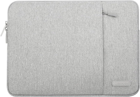 Tas Sleeve Laptop Kompatibel dengan MacBook Air 13 M3 A3113 M2 /Pro 13 M2 M1,Polyester Vertikal Case dengan Pocket, Gray