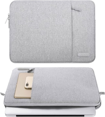 Tas Sleeve Laptop Kompatibel dengan MacBook Air 13 M3 A3113 M2 /Pro 13 M2 M1,Polyester Vertikal Case dengan Pocket, Gray