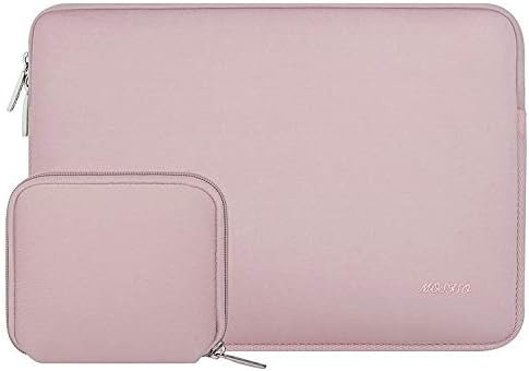 Laptop Sleeve Kompatibel dengan MacBook Air/Pro, 13-13.3 inci Notebook, Neoprene Bag dengan Case Kecil, Apricot