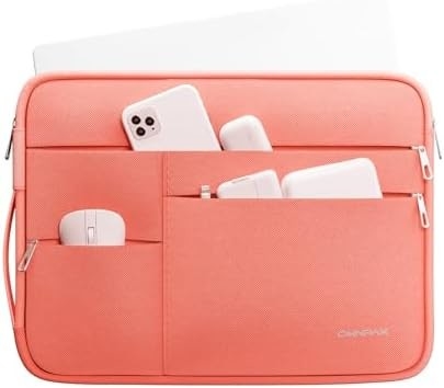 Cocok untuk,MacBook Pro 13-14 inci, PET daur ulang laptop membawa tas dengan pegangan dan saku aksesori