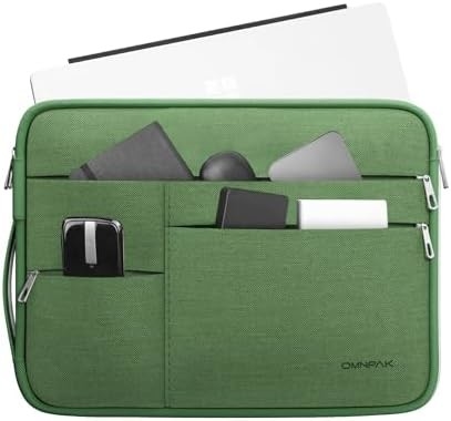 Cocok untuk,MacBook Pro 13-14 inci, PET daur ulang laptop membawa tas dengan pegangan dan saku aksesori