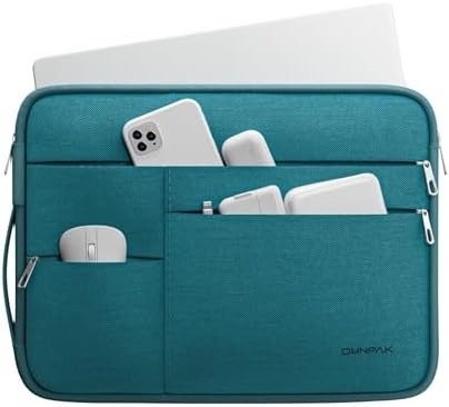 Cocok untuk,MacBook Pro 13-14 inci, PET daur ulang laptop membawa tas dengan pegangan dan saku aksesori