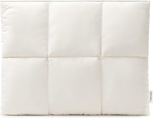 Laptop yang nyaman dan berembun lengan 13 &quot;14&quot;, quilted turun tas laptop wanita