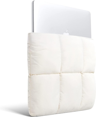 Laptop yang nyaman dan berembun lengan 13 &quot;14&quot;, quilted turun tas laptop wanita