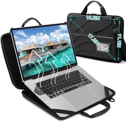 BUG 14.2-15.6 Inch Laptop Case Hard Shell, Laptop Protective Carrying Case dengan Stand untuk Dissipasi Panas