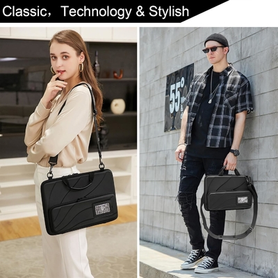 BUG 14.2-15.6 Inch Laptop Case Hard Shell, Laptop Protective Carrying Case dengan Stand untuk Dissipasi Panas