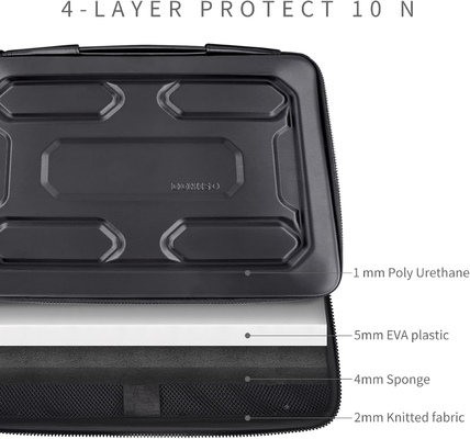 13Kasus laptop berukuran 0,3 inci dengan pegangan Tas komputer tahan guncangan Koper pelindung EVA tahan air laptop berukuran 13,3 inci
