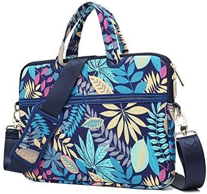 Tas laptop yang dirancang untuk laptop 12,5 hingga 14 inci dengan kain kanvas cetak interior yang dibungkus dan beberapa pilihan membawa