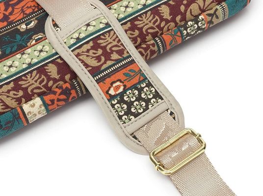 Tas laptop yang dirancang untuk laptop 12,5 hingga 14 inci dengan kain kanvas cetak interior yang dibungkus dan beberapa pilihan membawa