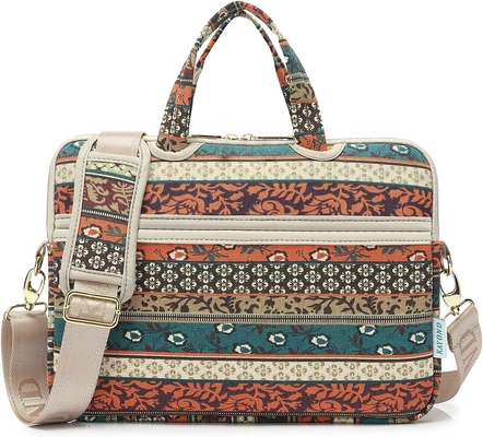 Red Bohemia Patten Waterproof Laptop Shoulder Messenger Bag Case Sleeve untuk 12 Inch 13.3 Inch Laptop