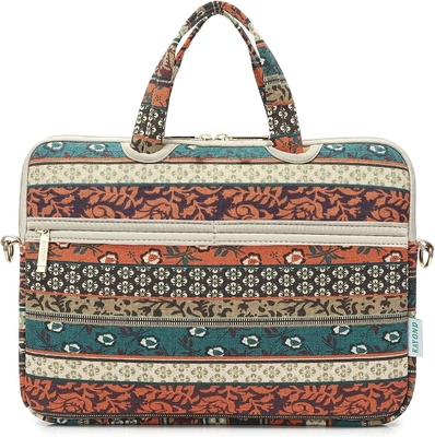 Red Bohemia Patten Waterproof Laptop Shoulder Messenger Bag Case Sleeve untuk 12 Inch 13.3 Inch Laptop