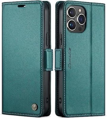 QLTYPRI Penutup Dompet untuk iPhone 13/14, pemegang slot kartu kredit untuk perlindungan tahan kejut dari casing telepon