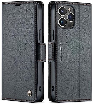 QLTYPRI Penutup Dompet untuk iPhone 13/14, pemegang slot kartu kredit untuk perlindungan tahan kejut dari casing telepon