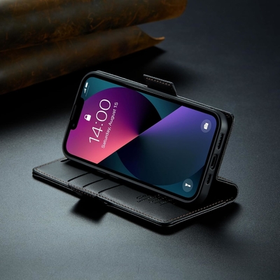 QLTYPRI Penutup Dompet untuk iPhone 13/14, pemegang slot kartu kredit untuk perlindungan tahan kejut dari casing telepon