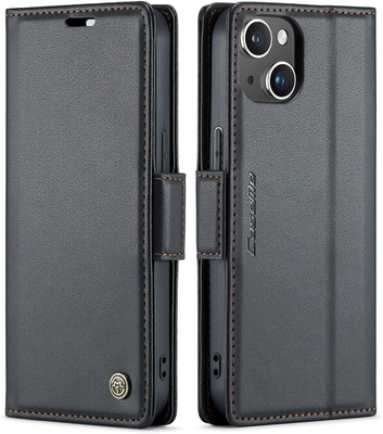 QLTYPRI Penutup Dompet untuk iPhone 13/14, pemegang slot kartu kredit untuk perlindungan tahan kejut dari casing telepon