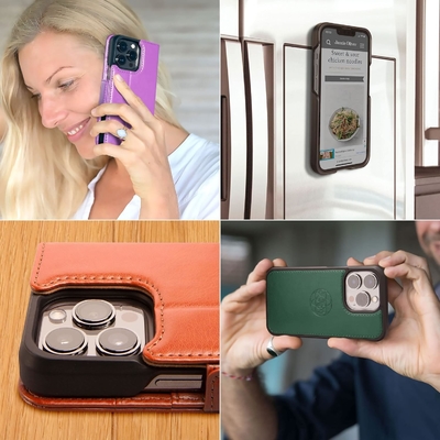 iPhone 13 Kasus dompet / Kasus kejut 2 dalam 1 dan set kulit vegan yang bisa dilepas, kompatibel dengan MagSafe, dilindungi RFID