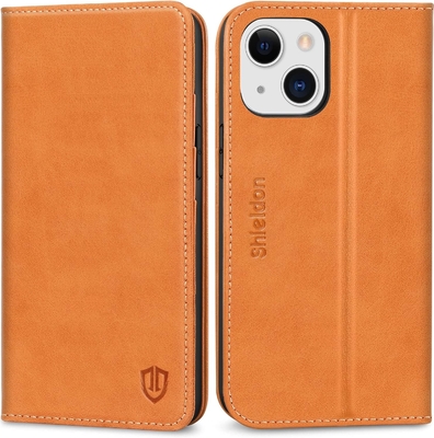 Kasus dompet kulit lipat Segel magnetik Pengendali slot kartu RFID Kasus yang dilindungi sepenuhnya kompatibel dengan iPhone 13