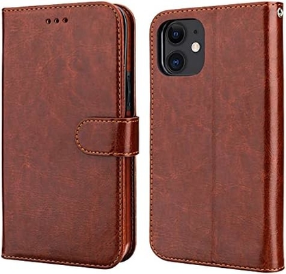 Kompatibel dengan iPhone 12 / Pro dompet kasus dengan pemegang kartu PU kulit berdiri shock-proof tali pergelangan tangan clamshell 6,1 inci