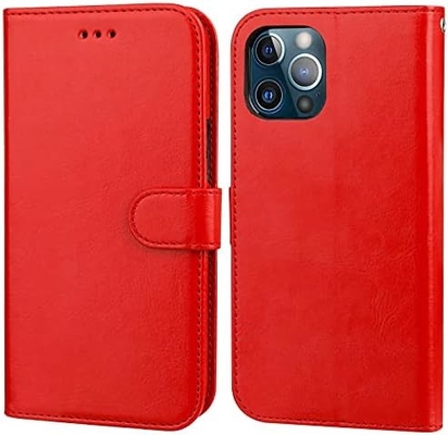 Kompatibel dengan iPhone 12 / Pro dompet kasus dengan pemegang kartu PU kulit berdiri shock-proof tali pergelangan tangan clamshell 6,1 inci