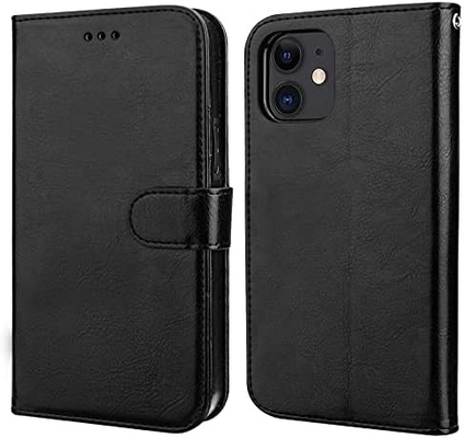 Kompatibel dengan iPhone 12 / Pro dompet kasus dengan pemegang kartu PU kulit berdiri shock-proof tali pergelangan tangan clamshell 6,1 inci