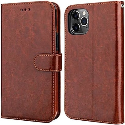 Kompatibel dengan iPhone 12 / Pro dompet kasus dengan pemegang kartu PU kulit berdiri shock-proof tali pergelangan tangan clamshell 6,1 inci
