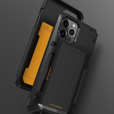 Untuk iPhone 12 Pro Max dengan [4 kartu]Slot dompet kartu kredit solid premium untuk iPhone 12 Pro Max 6,7 inci