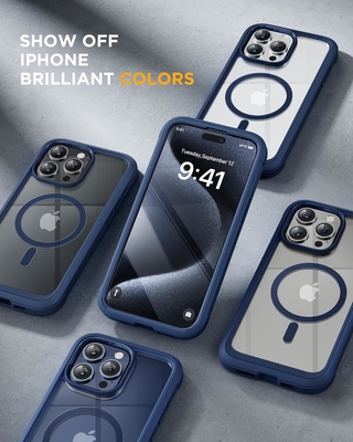 Magnetik untuk iPhone 12 Pro Max Case Full-Body Built-in Glass Screen Protector&amp; Camera Protector