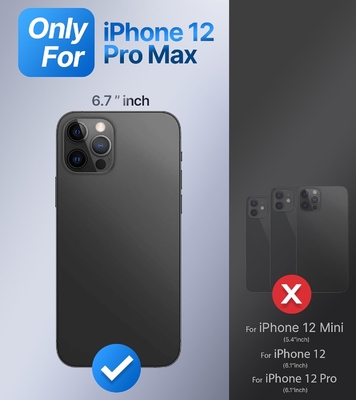 Shields Up untuk iPhone 12 Pro Max Case dengan Stand, Phone Case Clear dengan Double Ring Holder [Adjustable &amp; Foldable]