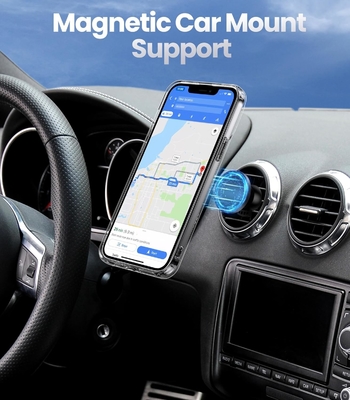 Shields Up untuk iPhone 12 Pro Max Case dengan Stand, Phone Case Clear dengan Double Ring Holder [Adjustable &amp; Foldable]
