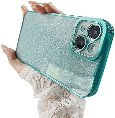 Desain kasus transparan iPhone 12 Pro Max, terintegrasi glitter mewah kertas berkilau, pop dan indah