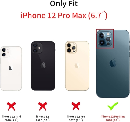 Desain kasus transparan iPhone 12 Pro Max, terintegrasi glitter mewah kertas berkilau, pop dan indah