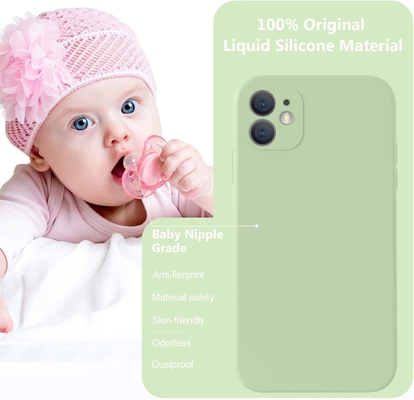Kompatibel dengan iPhone 11 Case, Silicone Cairan yang Ditingkatkan dengan [Tembok Kuadrat] [Lapisan Mikrofiber Anti-Goresan Lembut]