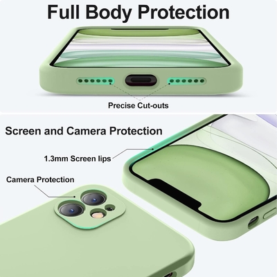 Kompatibel dengan iPhone 11 Case, Silicone Cairan yang Ditingkatkan dengan [Tembok Kuadrat] [Lapisan Mikrofiber Anti-Goresan Lembut]