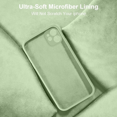 Kompatibel dengan iPhone 11 Case, Silicone Cairan yang Ditingkatkan dengan [Tembok Kuadrat] [Lapisan Mikrofiber Anti-Goresan Lembut]