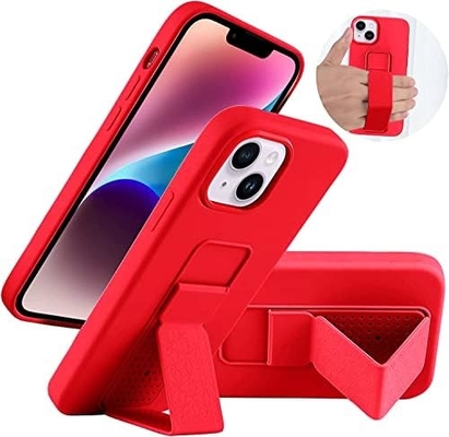 Kasus Kickstand Silikon Kompatibel dengan casing iPhone 11 ((6.1 in) Stand vertikal dan horisontal Hand Strap Metal Kickstand