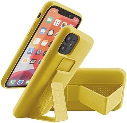 Kasus Kickstand Silikon Kompatibel dengan casing iPhone 11 ((6.1 in) Stand vertikal dan horisontal Hand Strap Metal Kickstand