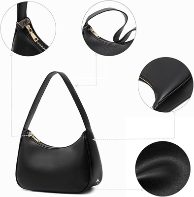 Tas bahu untuk wanita, Tas tangan Hobo Tote yang lucu Tas kopling mini dengan penutupan ritsleting