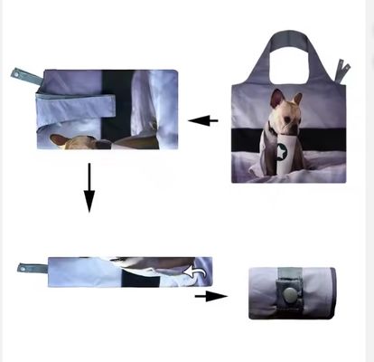 Grosir RPET polyester daur ulang kantong belanja besar tahan lama